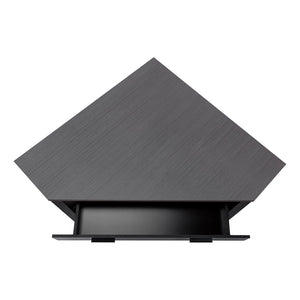 HomeRoots 42" Modern Gray and Black Corner Computer Desk with Storage – Stylish Space-Saving Design for Home Offices 355734