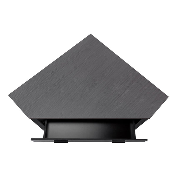 HomeRoots 42" Modern Gray and Black Corner Computer Desk with Storage – Stylish Space-Saving Design for Home Offices 355734
