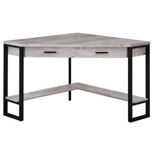 Homeroots 42" Gray And Black Corner Computer Desk   355736