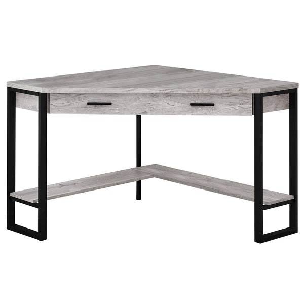 Homeroots 42" Gray And Black Corner Computer Desk   355736