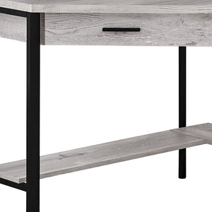Homeroots 42" Gray And Black Corner Computer Desk   355736