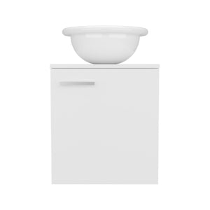 English Elm Colville Floating Wall Mount Vanity Cabinet Matte Finish Modern Bathroom Storage White B092P439900