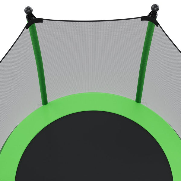 English Elm [without Basketball Hoop] 5.5 Ft Kids Trampoline with Safety Net and Foam Padded Poles Green N739P443065F