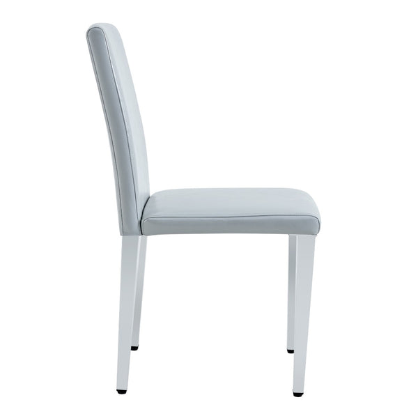 English Elm Four Pu Leather Dining Chairs with Metal Legs Modern Minimalist Set for Stylish Homes W1151P383507