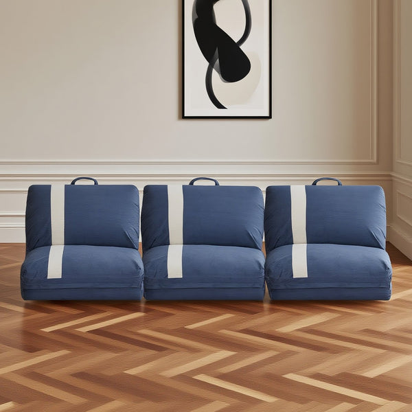 English Elm Aria Modern Modular Floor Sofa Bed Set – 6 Adjustable Positions, Space-Saving Design For Pets & Guests W3391S00018