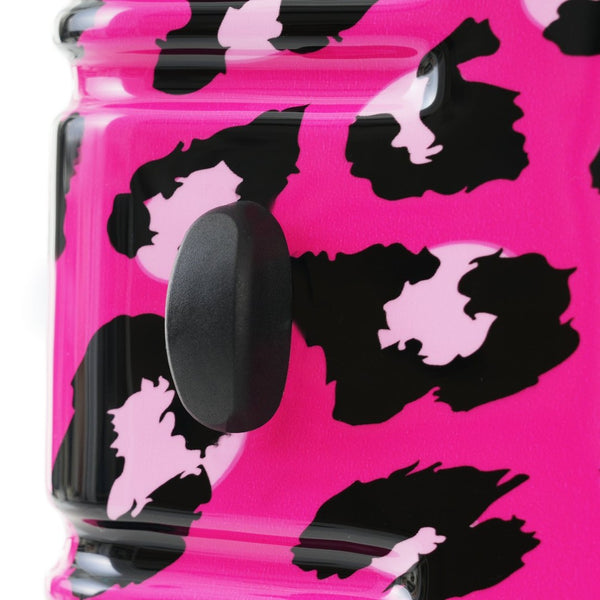 English Elm Hardshell Polycarbonate Luggage Set Three Piece Spinner Suitcases with Tsa Lock Hot Pink Leopard N732P218227H