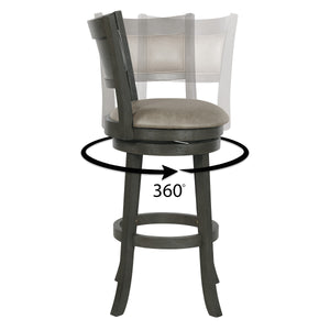 OSP Home Furnishings Swivel Stool 30" Dove / Antique Grey