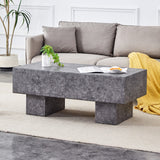 Modern Gray Texture MDF Coffee Table - 43.3