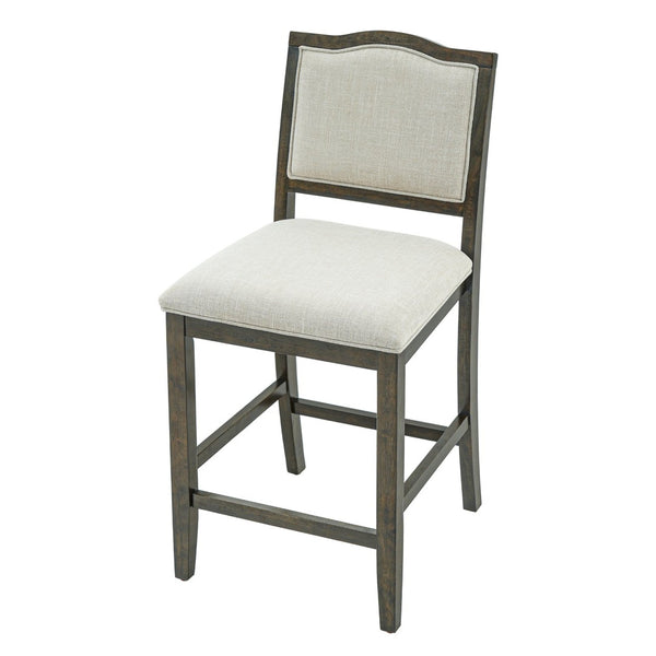 English Elm Counter Height Rubberwood Barstools Set of 2 Upholstered Seats for Kitchen Island Brown N752P377070D