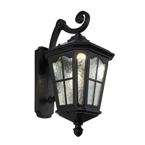 English Elm Black Solar Outdoor Wall Sconce Ip65 Aluminum Geometric Gate Garden Patio Light W5008P392750