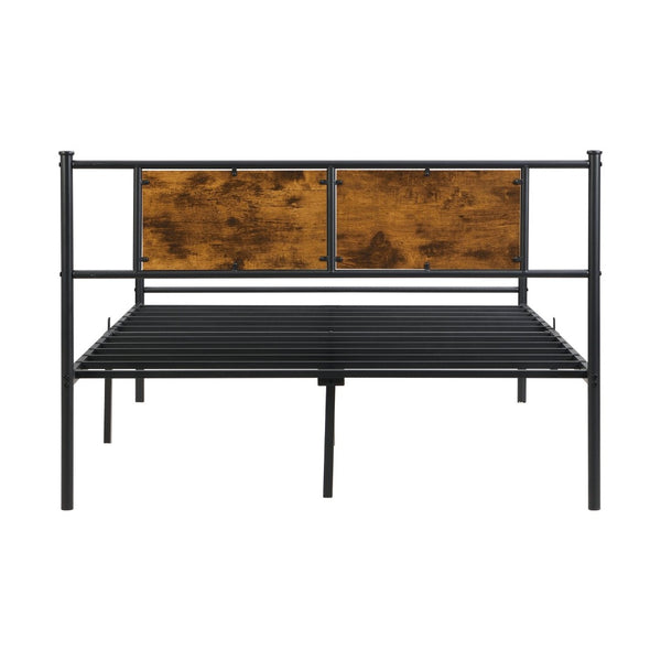 English Elm Twin Over Full Steel Bunk Bed with Built-in Stairs and Under Bed Storage Space W311P248422