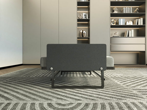 English Elm Metal Folding Bed Twin with 4" High-Density Foam Mattress, 300lbs Steel Frame, Slim 14" Foldable Profile W1960P162794