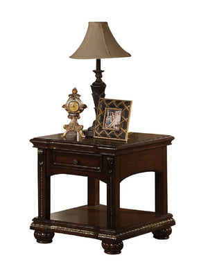English Elm Anondale Cherry Veneer End Table with Drawer and Shelf for Traditional Living Rooms B2726P478065