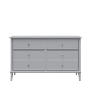 English Elm Valencia Seven Drawer Wide Dresser Dual Tone Laminate Matte Black Pulls Bedroom B2733S00011