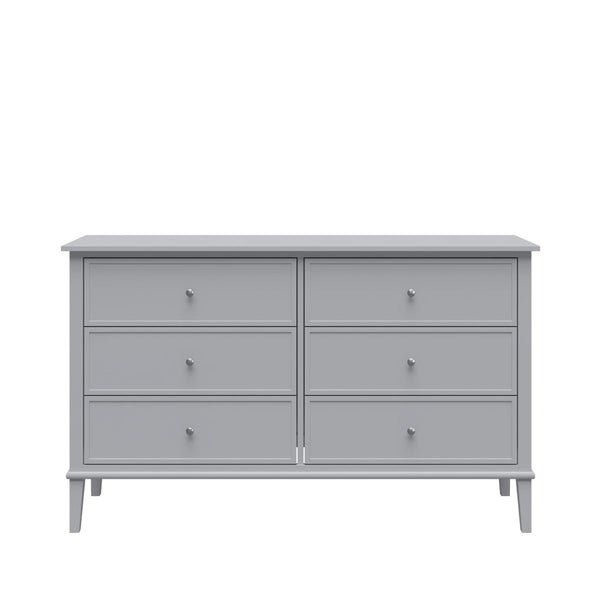 English Elm Valencia Seven Drawer Wide Dresser Dual Tone Laminate Matte Black Pulls Bedroom B2733S00011