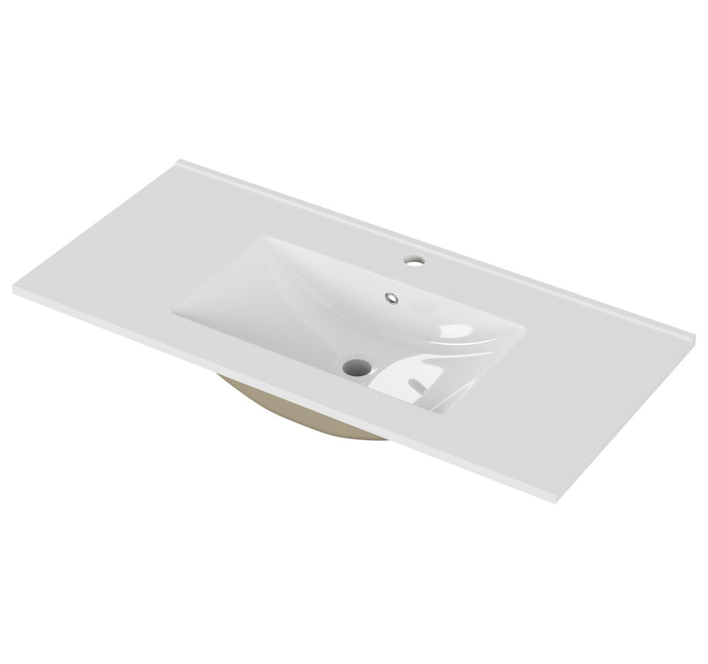 English Elm 39.4-inch Vitreous Ceramic Drop-in Sink for 36 Inch Vanity Modern Bath W3151P411600