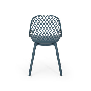 English Elm Christopher Knight Home® - LILY Outdoor Dining Chair with Weather-Resistant Polypropylene, Diamond Mesh Design for Durability Green 27.5 L x 21.2 W x 20.3 H 69070.00GRN