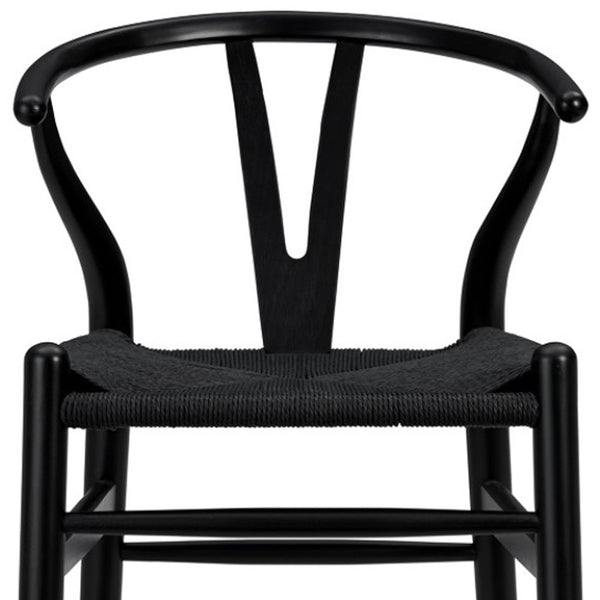 Homeroots Black Solid Wood Counter Height Bar Chair   357503