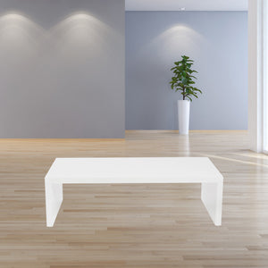 Homeroots 47" White Wood Coffee Table   357508