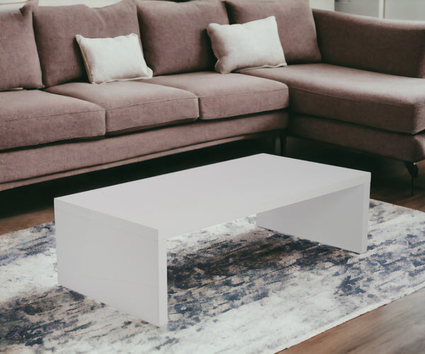 Homeroots 47" White Wood Coffee Table   357508