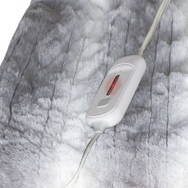 Homeroots 50" X 60" Grey And White Modern Contemporary Heated  Throw Blankets  Acrylic 357550