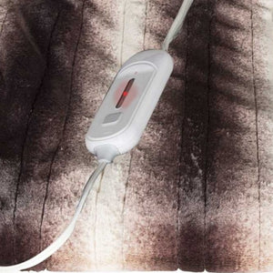 Homeroots 50" X 60" Brown And White Modern Contemporary Heated  Throw Blankets  Acrylic 357551