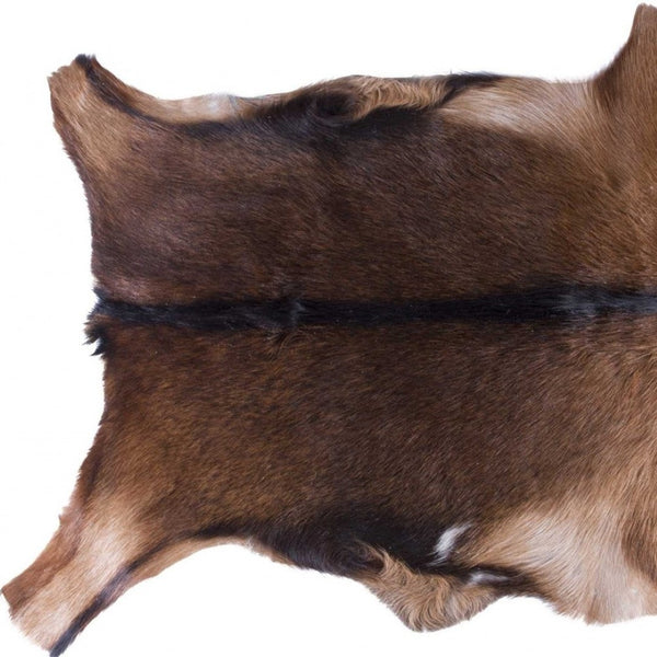 HomeRoots 2' X 3' Tricolor Calfskin Rug - Handcrafted Contemporary Design, Soft, Durable, Unique Accents 357552