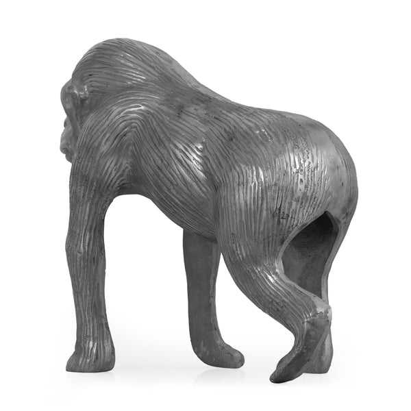 English Elm Christopher Knight Home® - Ape Porterdale Handcrafted Aluminum Decorative Figurine in Polished Silver — Modern Nature Accent 71644.00
