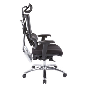 OSP Home Furnishings Vertical Mesh Back Ergonomic Office Chair with Headrest and Adjustable Lumbar Support 99662CHRB-30