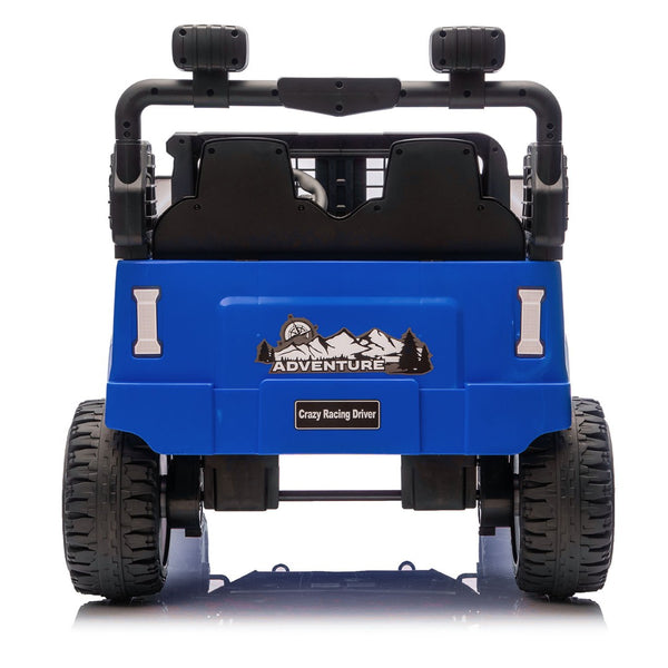 English Elm 24v Two-seat Kids Electric Ride on Truck with Parental Remote and Off-road Suspension W1578P375446