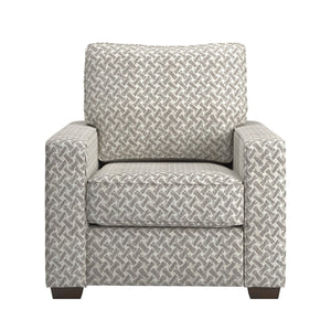 Svolvar Upholstered Accent Chair Rubberwood Frame Plush Cushions Modern Living Room