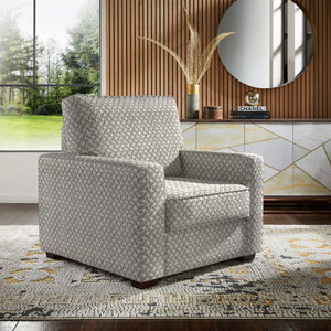 Svolvar Upholstered Accent Chair Rubberwood Frame Plush Cushions Modern Living Room