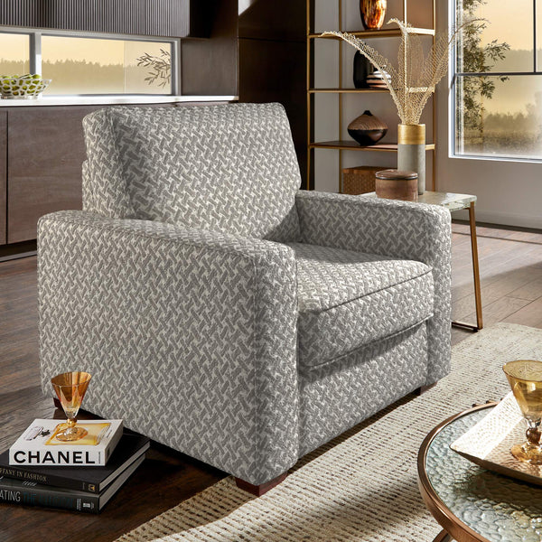 Svolvar Upholstered Accent Chair Rubberwood Frame Plush Cushions Modern Living Room