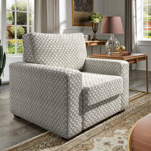 Svolvar Upholstered Accent Chair Rubberwood Frame Plush Cushions Modern Living Room