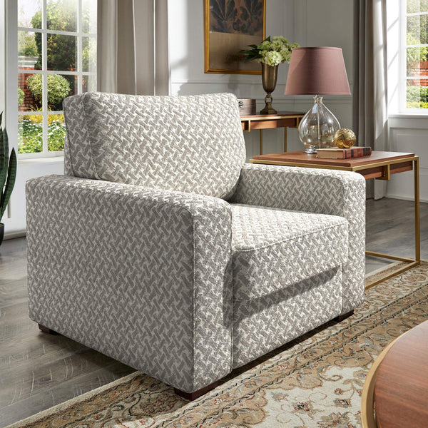 Svolvar Upholstered Accent Chair Rubberwood Frame Plush Cushions Modern Living Room