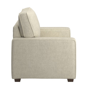 Svolvar Upholstered Accent Chair Rubberwood Frame Plush Cushions Modern Living Room