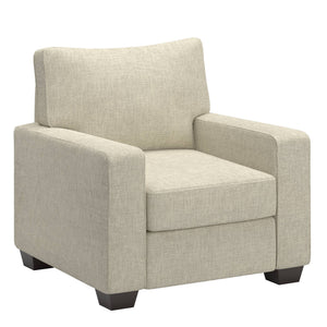 Svolvar Upholstered Accent Chair Rubberwood Frame Plush Cushions Modern Living Room