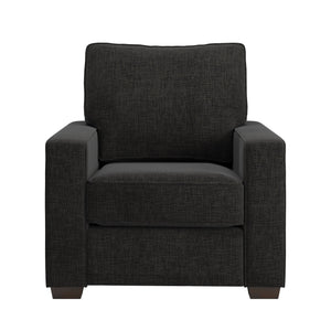 Svolvar Upholstered Accent Chair Rubberwood Frame Plush Cushions Modern Living Room