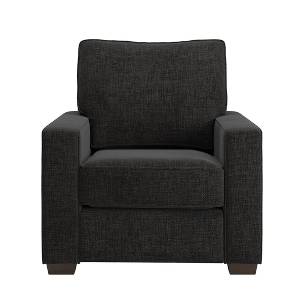 Svolvar Upholstered Accent Chair Rubberwood Frame Plush Cushions Modern Living Room