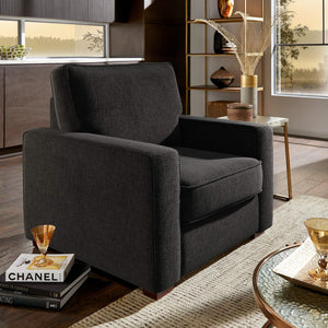 Svolvar Upholstered Accent Chair Rubberwood Frame Plush Cushions Modern Living Room