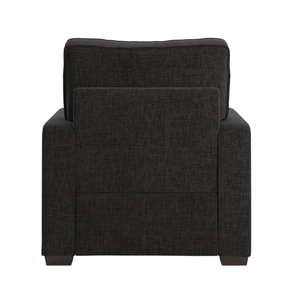 Svolvar Upholstered Accent Chair Rubberwood Frame Plush Cushions Modern Living Room