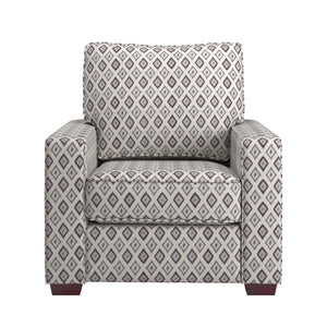 Svolvar Upholstered Accent Chair Rubberwood Frame Plush Cushions Modern Living Room