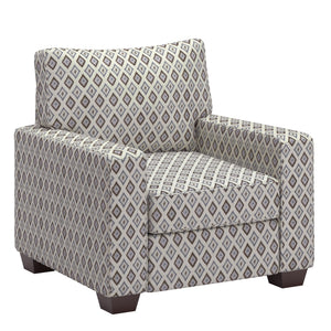 Svolvar Upholstered Accent Chair Rubberwood Frame Plush Cushions Modern Living Room