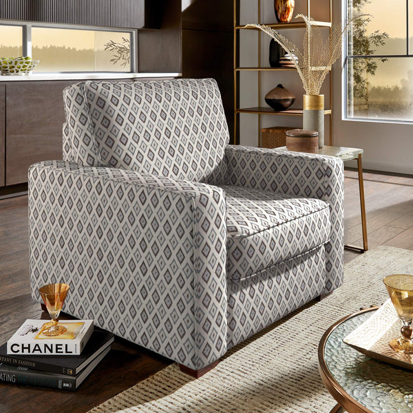Svolvar Upholstered Accent Chair Rubberwood Frame Plush Cushions Modern Living Room