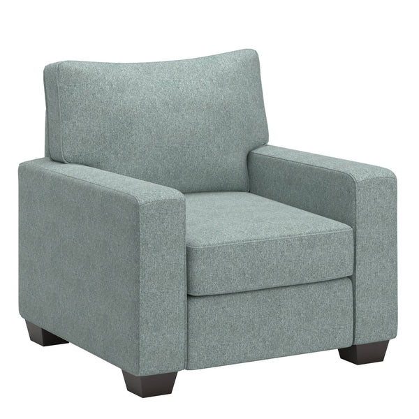 Svolvar Upholstered Accent Chair Rubberwood Frame Plush Cushions Modern Living Room