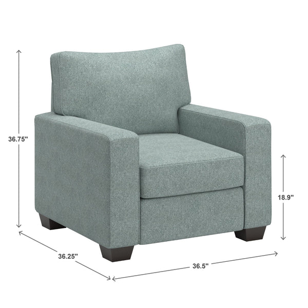Svolvar Upholstered Accent Chair Rubberwood Frame Plush Cushions Modern Living Room