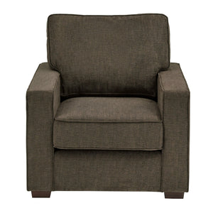 Svolvar Upholstered Accent Chair Rubberwood Frame Plush Cushions Modern Living Room