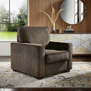 Svolvar Upholstered Accent Chair Rubberwood Frame Plush Cushions Modern Living Room