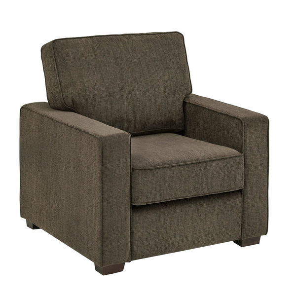 Svolvar Upholstered Accent Chair Rubberwood Frame Plush Cushions Modern Living Room