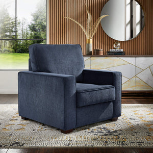 Svolvar Upholstered Accent Chair Rubberwood Frame Plush Cushions Modern Living Room